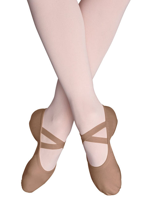 Bloch S0284L "Performa" Stretch Canvas Ballet Shoes - Adult - Coffee