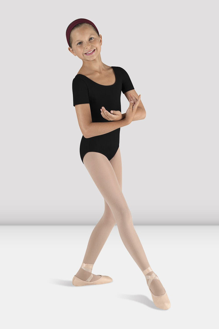 Girls Short Sleeve Round Neck Leotard - BLOCH US