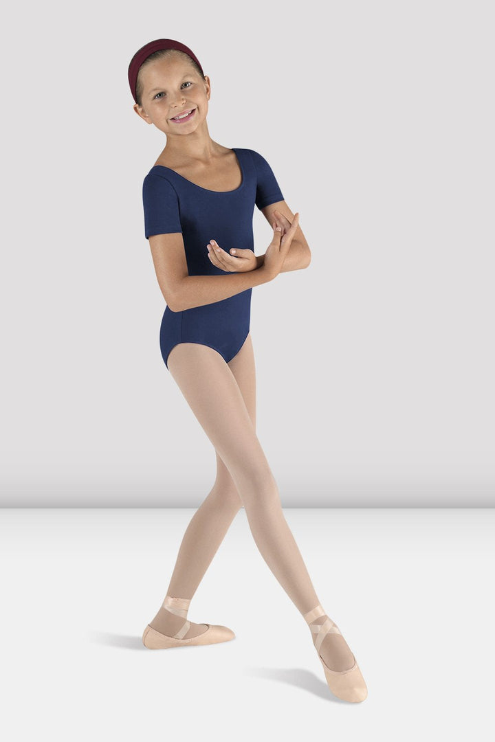 Girls Short Sleeve Round Neck Leotard - BLOCH US