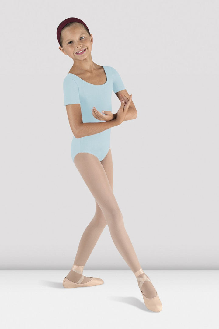 Girls Short Sleeve Round Neck Leotard - BLOCH US