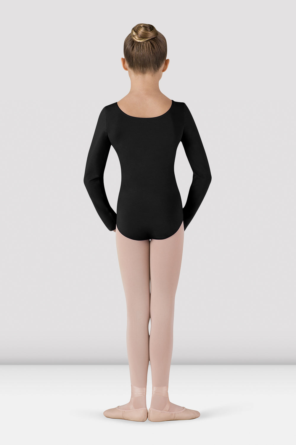 Girls Basic Long Sleeve Leotard - CL5409 - Black