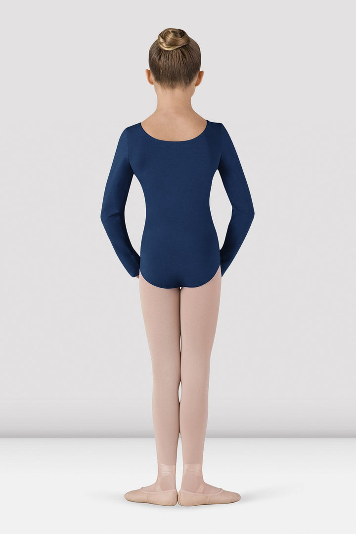 Girls Basic Long Sleeve Leotard - CL5409 - Navy