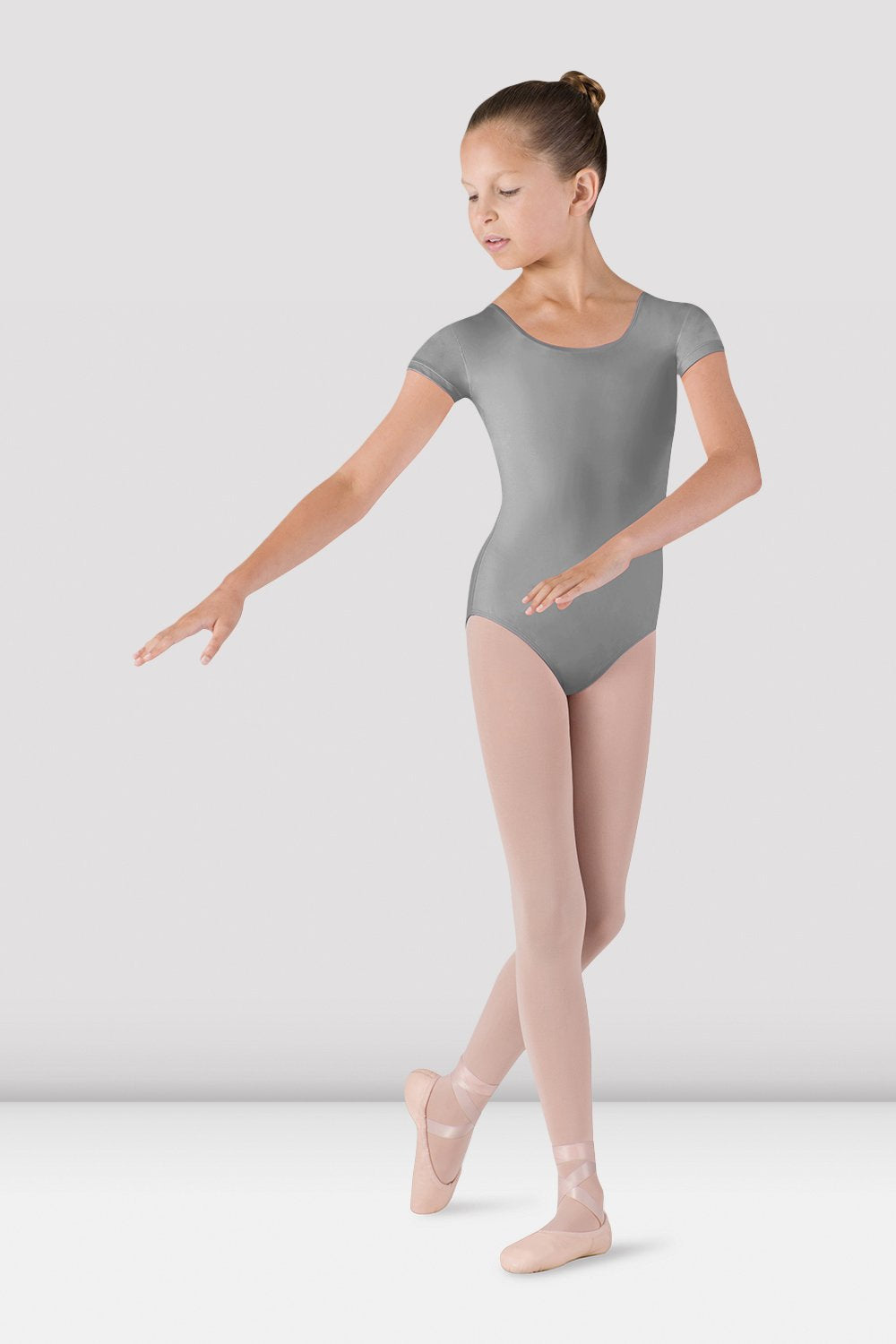 Girls Dujour Cap Sleeve Leotard - CL5602 - Grey