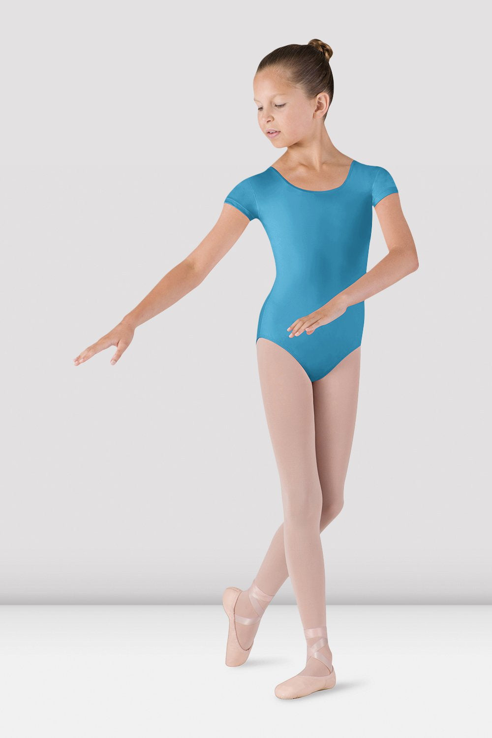 Girls Dujour Cap Sleeve Leotard - CL5602 - Turquoise