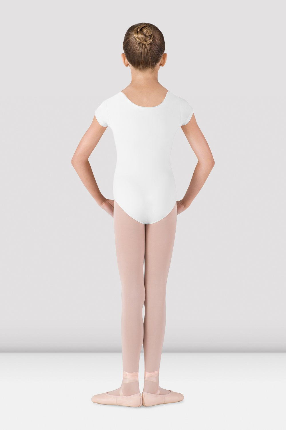 Girls Dujour Cap Sleeve Leotard - CL5602 - White
