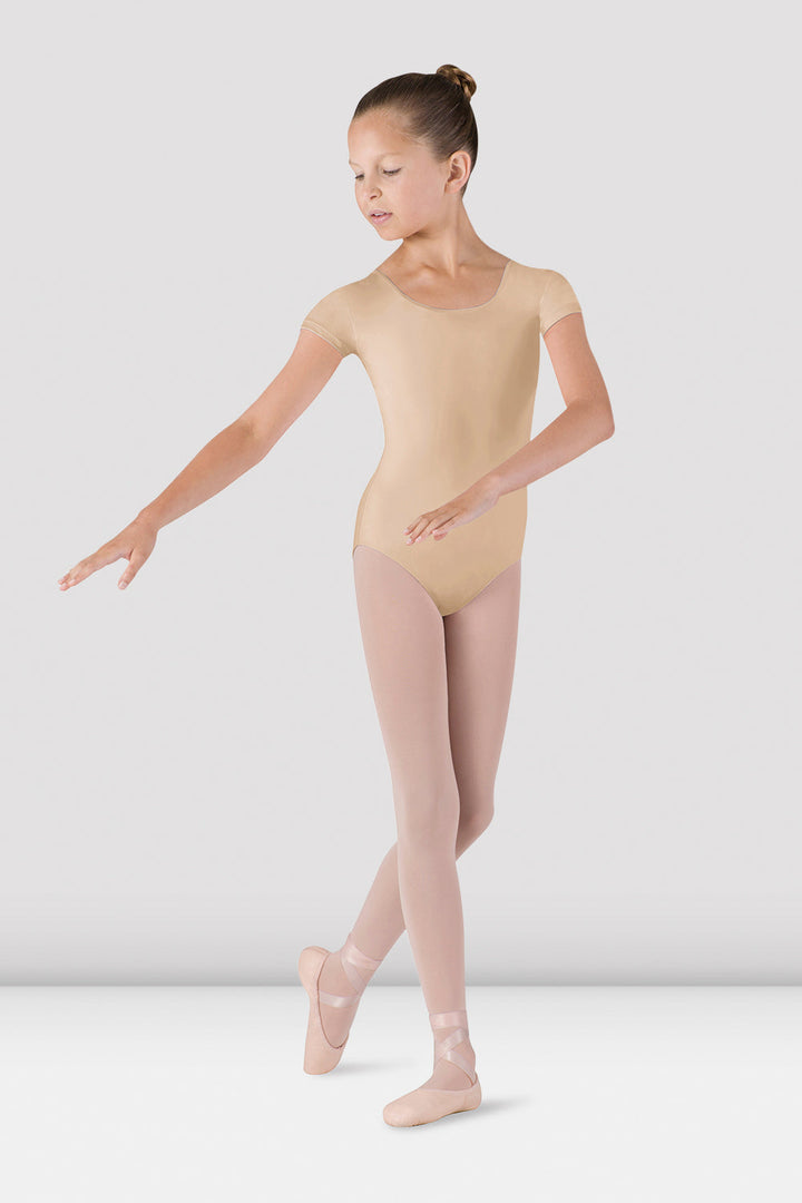 Girls Dujour Cap Sleeve Leotard - CL5602 - Sand