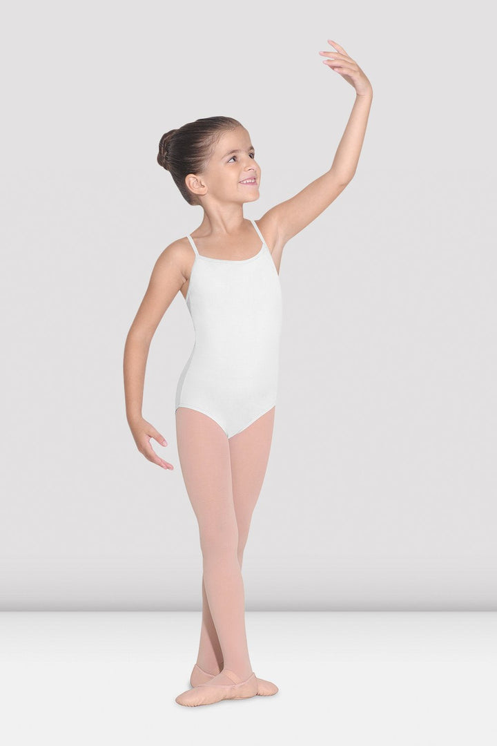 Girls Parem Camisole Leotard - CL5607 - White