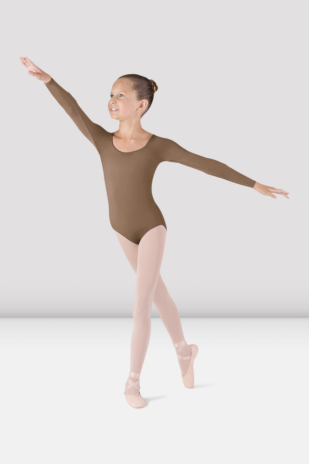 Girls Meglio Long Sleeve Leotard - CL5609 - Almond