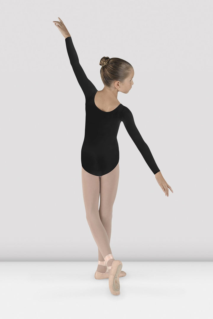 Girls Meglio Long Sleeve Leotard - CL5609 - Black
