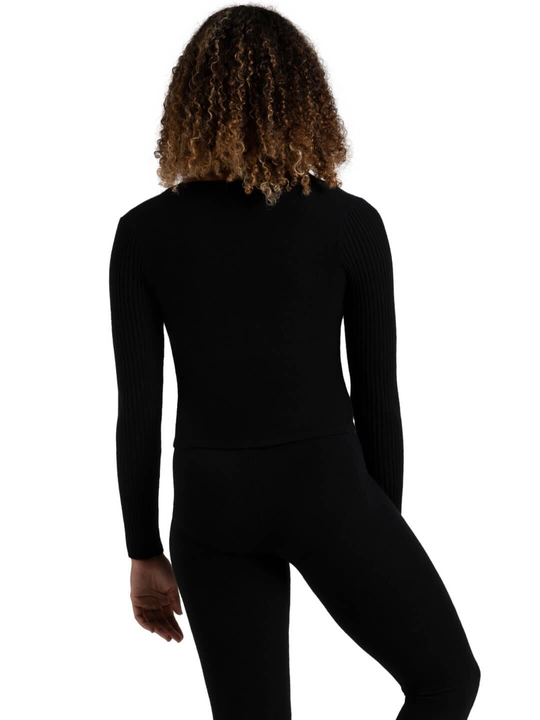 Capezio CK11000W Harmonie Knit Cardigan black back