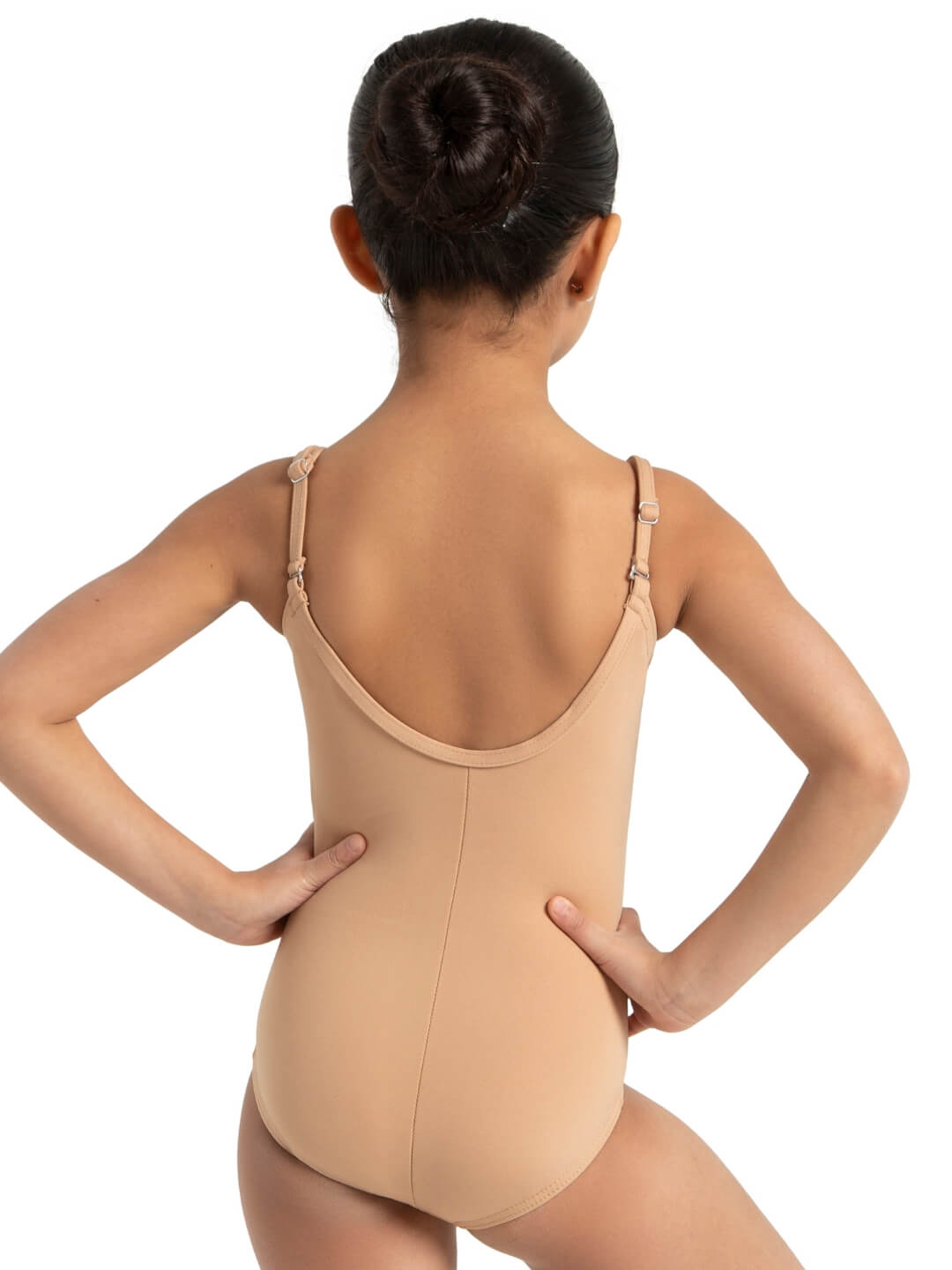 Capezio Camisole Leotard W Adjustable Straps Girls Light Suntan TB1420C