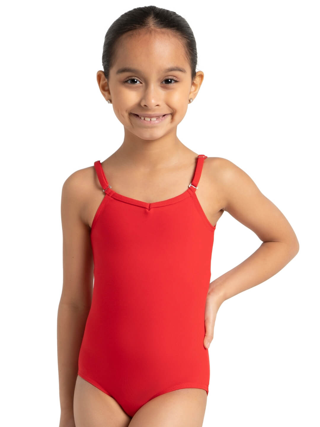 Capezio Camisole Leotard W Adjustable Straps Girls Red TB1420C
