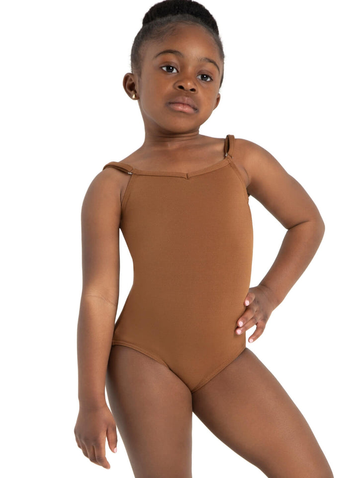 Capezio Camisole Leotard W Adjustable Straps Girls Skintone 60 TB1420C