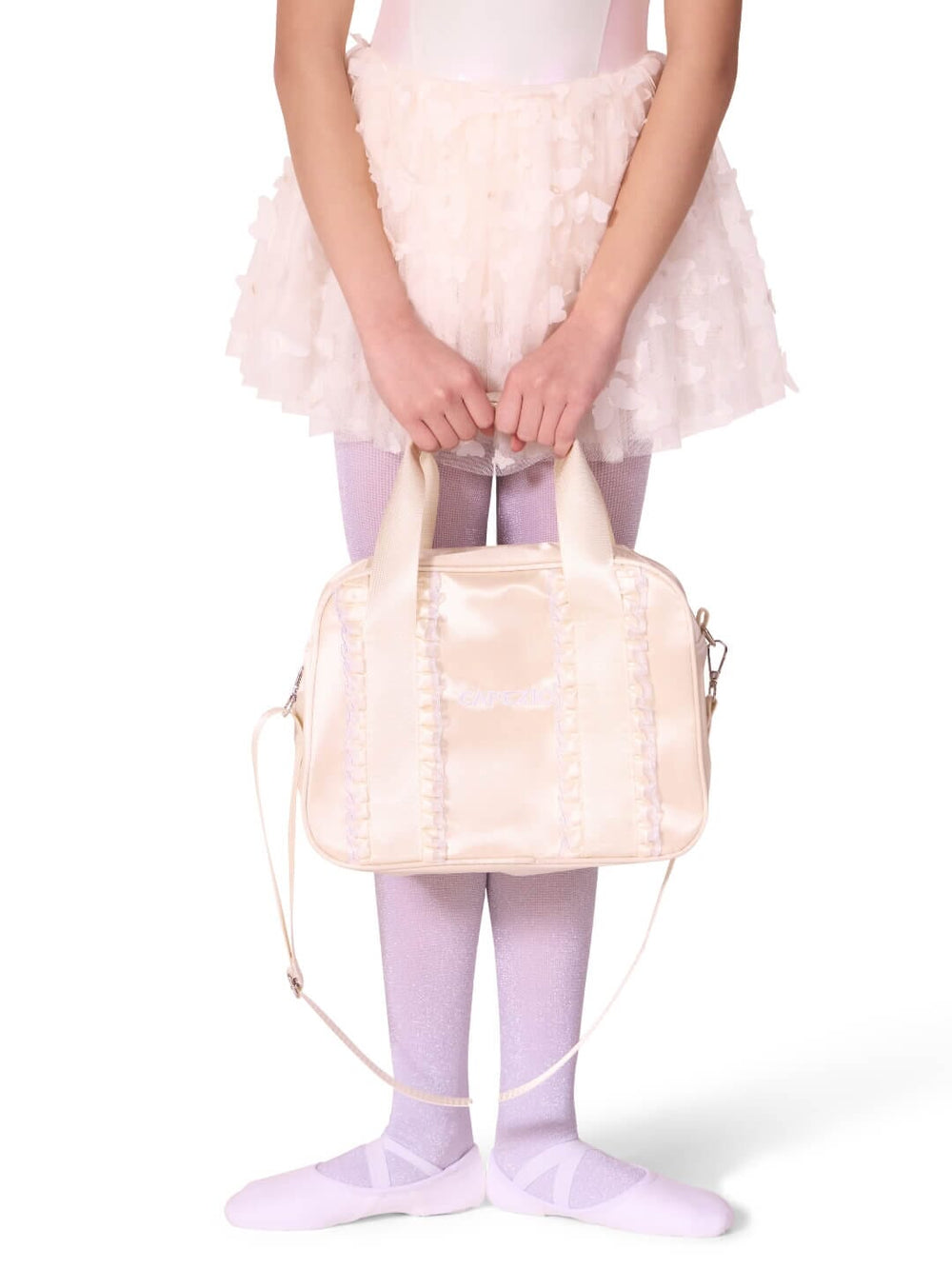 Capezio Eloise Ruffle Dance Bag oatmeal