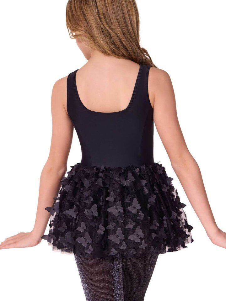 Capezio Flutter Monarch Tutu Dress - Child black back