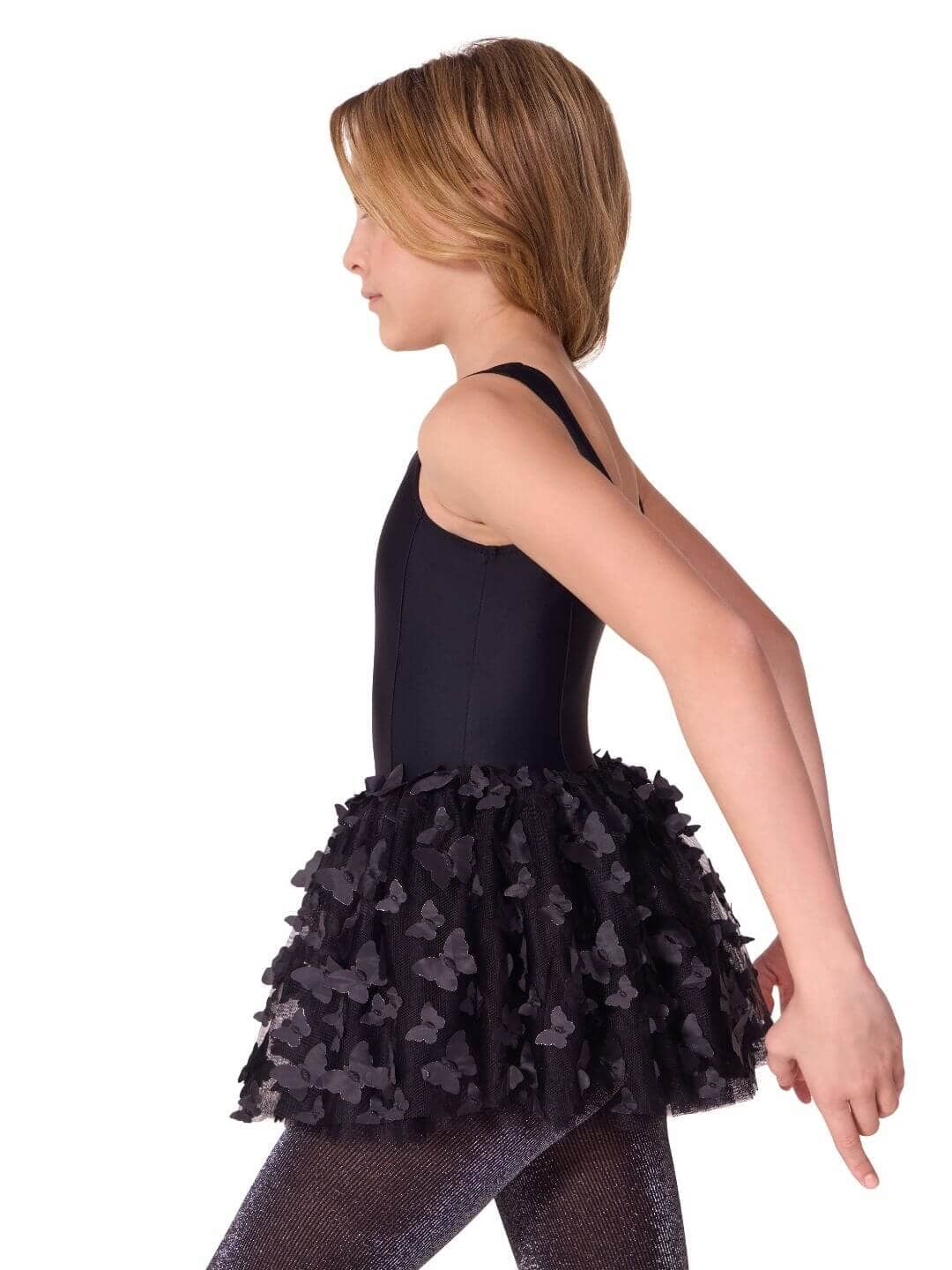 Capezio Flutter Monarch Tutu Dress - Child black side