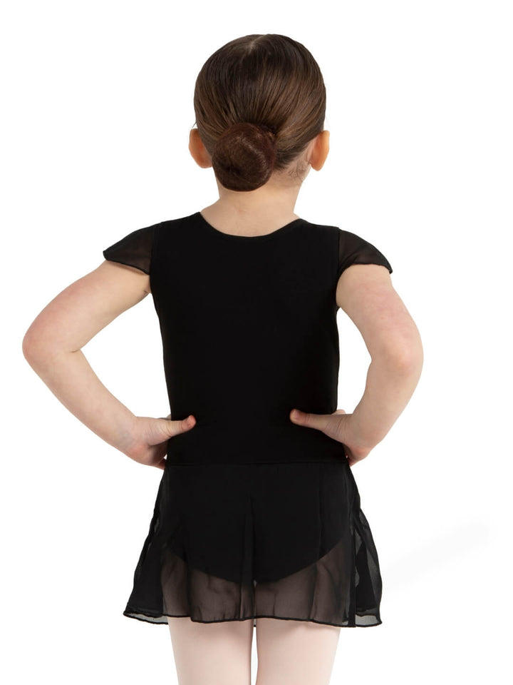 Capezio Flutter Sleeve Dress Girls Black 11305C