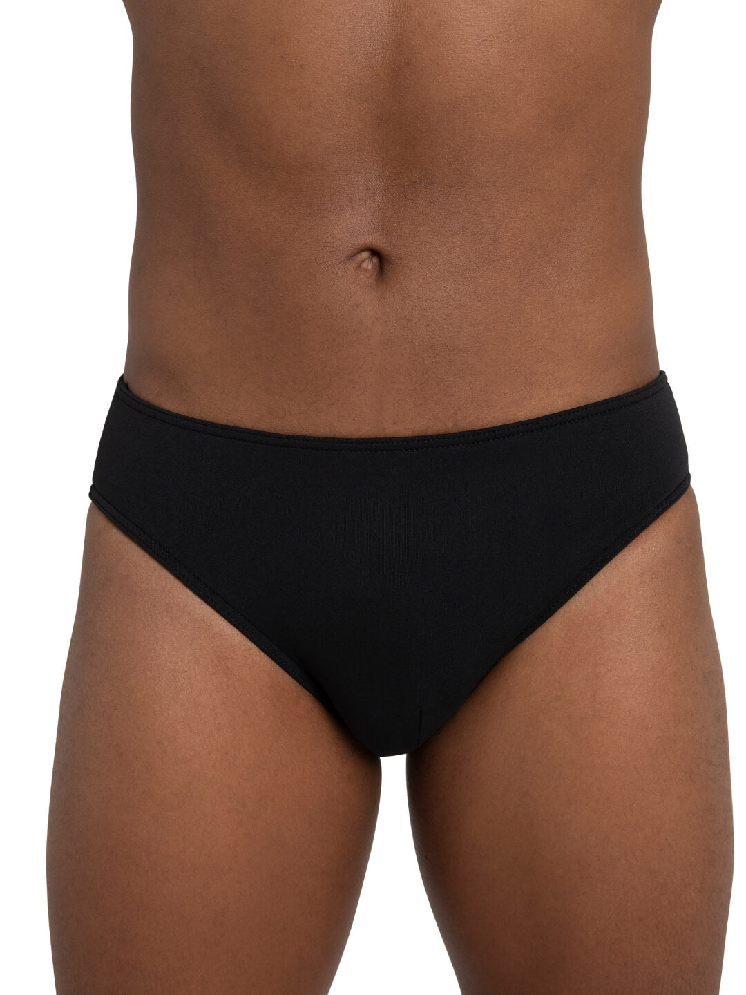 Black men's underwear on a white background