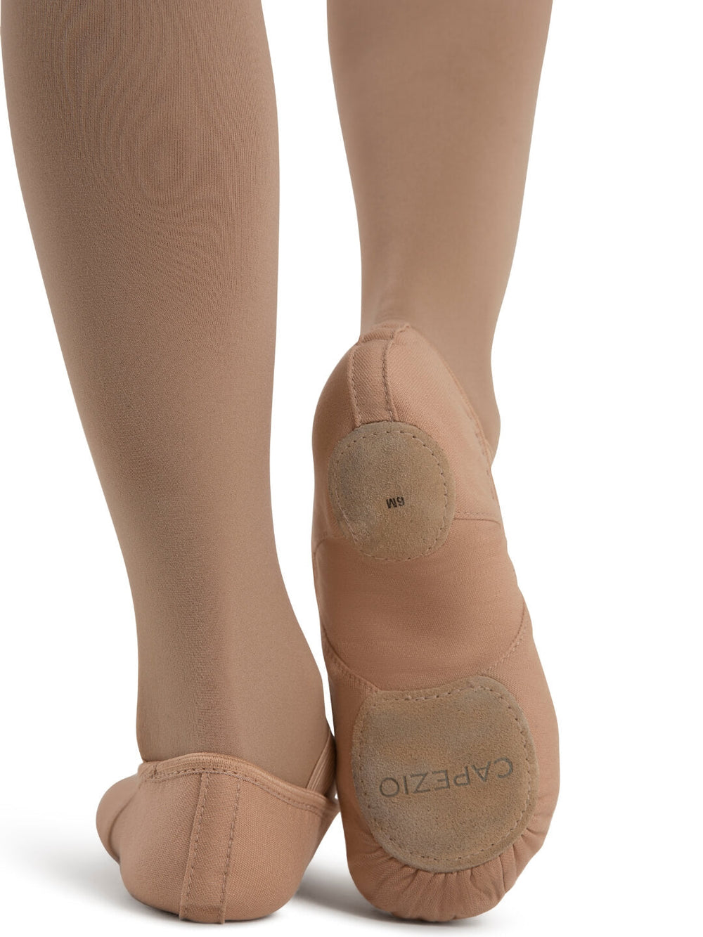 Ballet shoes with 'Capezio' branding on a white background