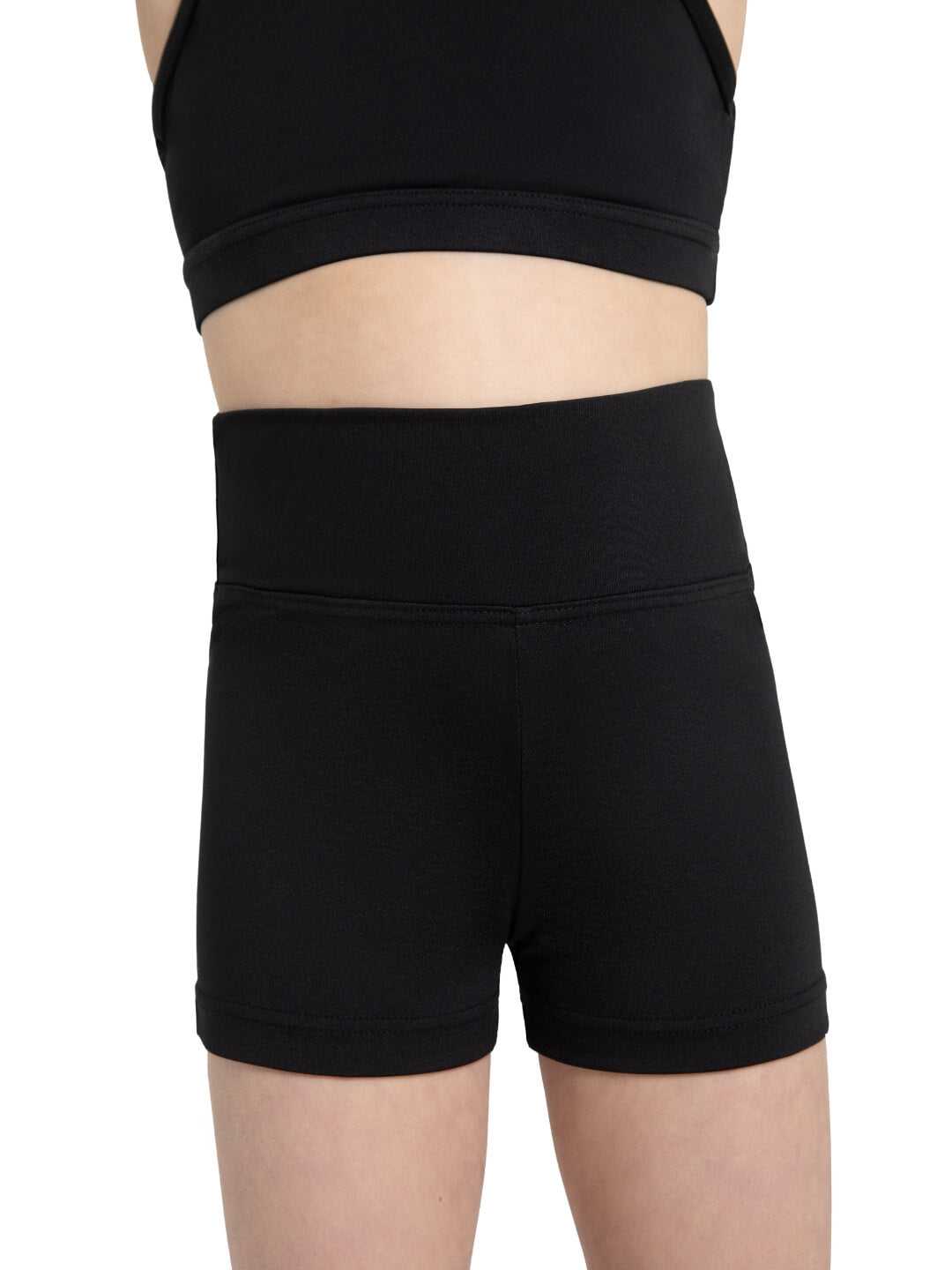 Capezio High Waisted Short Girls Black TB131C