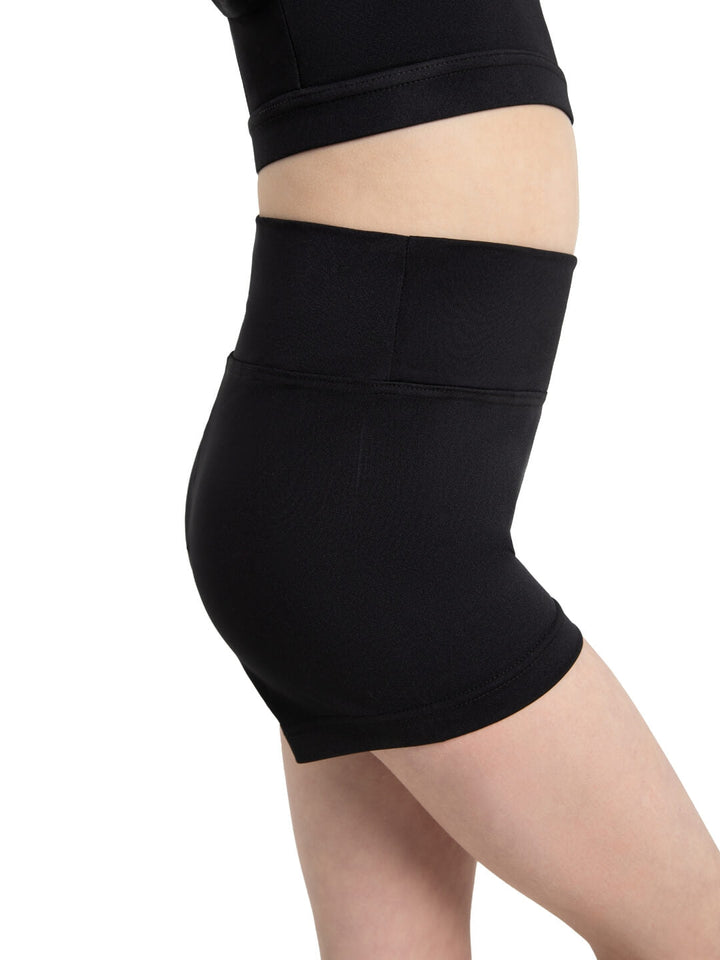 Capezio High Waisted Short Girls Black TB131C
