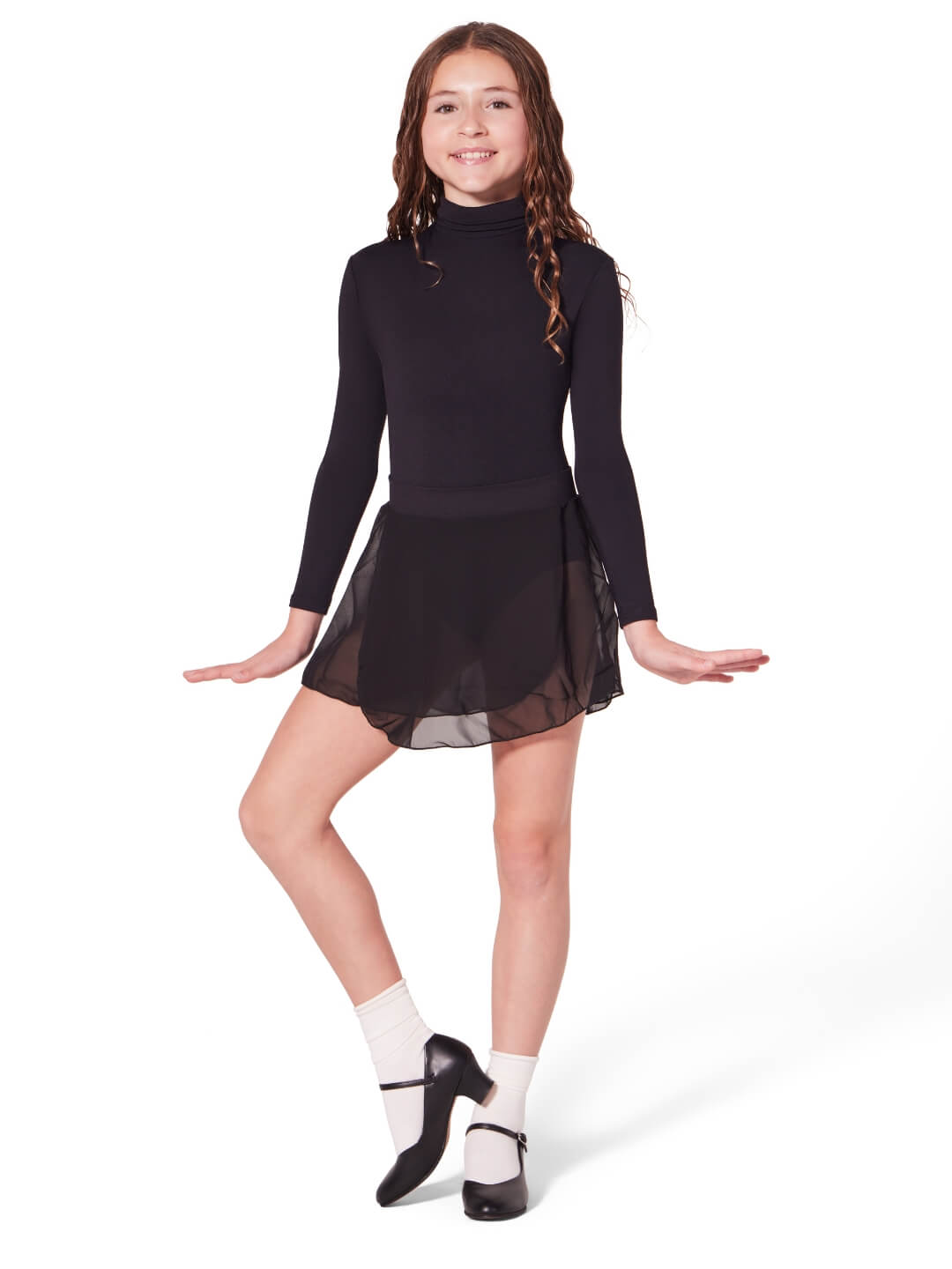 Capezio Jr Footlight Character Shoe Child Black 550X