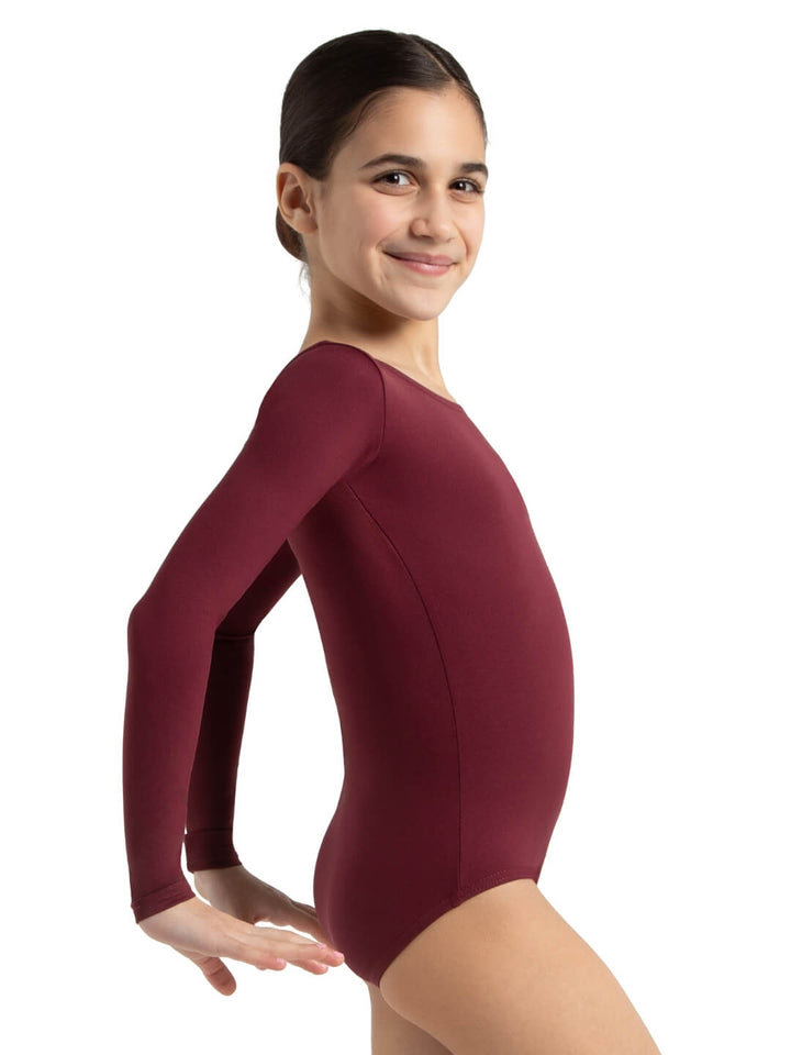 Capezio Long Sleeve Leotard Girls Maroon TB134C