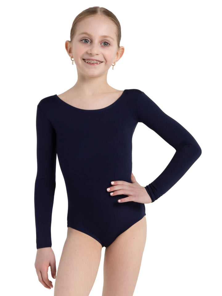 Capezio Long Sleeve Leotard Girls Navy TB134C