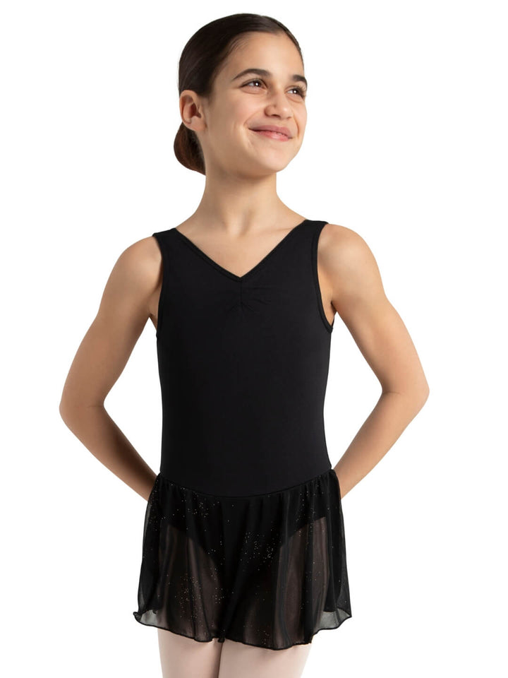 Capezio Pinch Front Tank Dress Girls Black 11309C