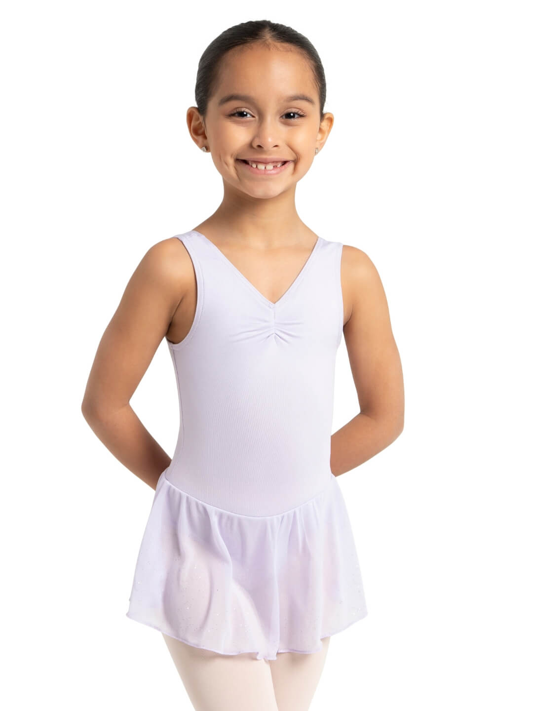 Capezio Pinch Front Tank Dress Girls Lavender 11309C