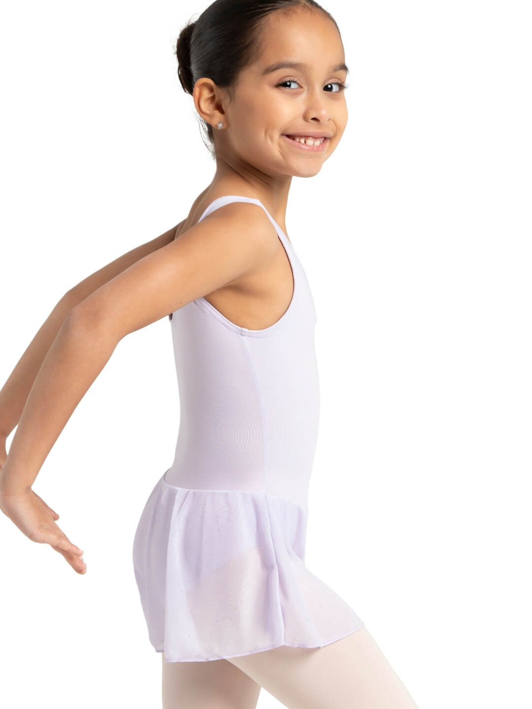 Capezio Pinch Front Tank Dress Girls Lavender 11309C