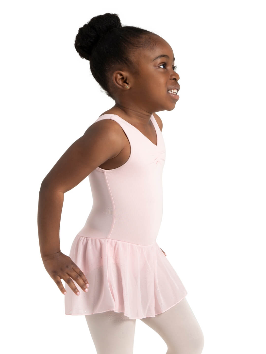 Capezio Pinch Front Tank Dress Girls Pink 11309C