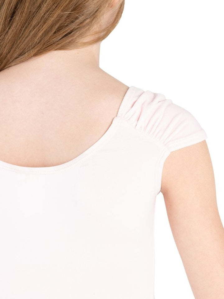Capezio Regency Royal Elizabeth Cap Sleeve Leotard pink back closeup