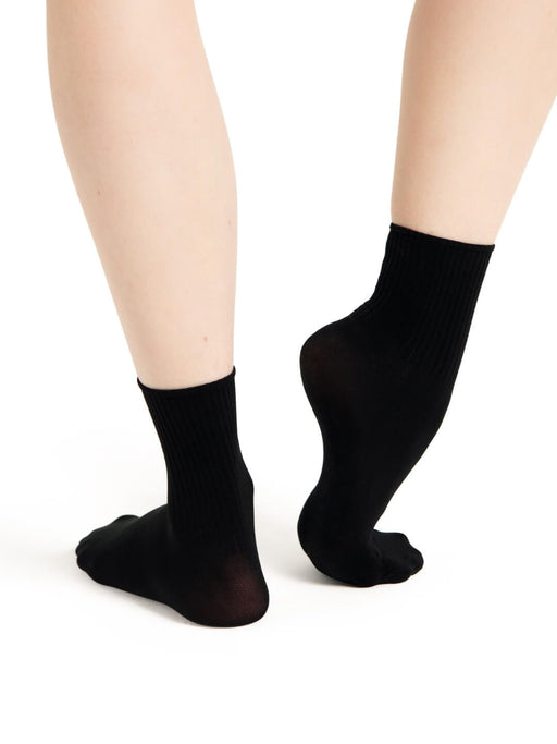 Capezio Ribbed Dance Sock black back