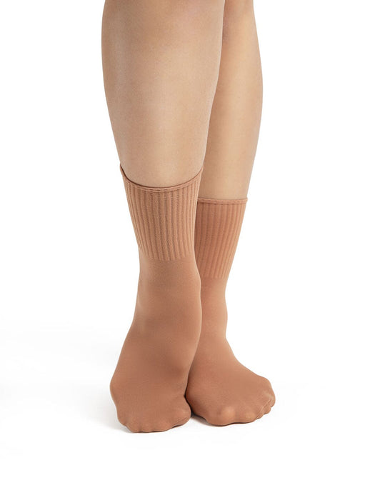 Capezio Ribbed Dance Sock suntan