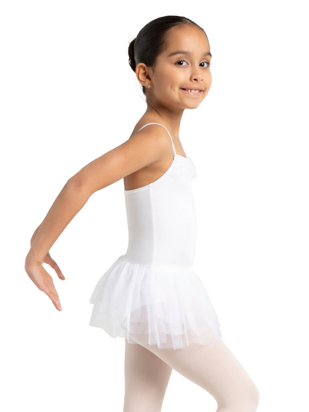 Capezio Ruffle Yoke Tutu Dress Girls White 11307C