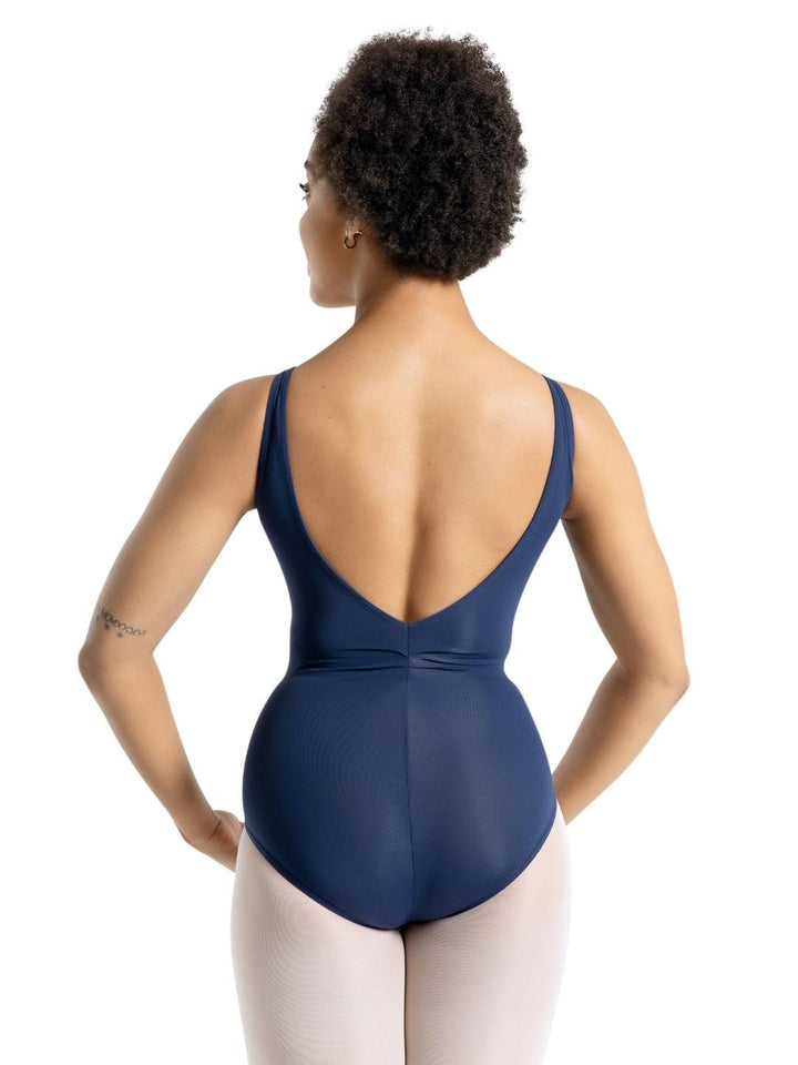 Capezio SE1009W Studio Collection V Back Pinch Tank Leotard NAVY BACK