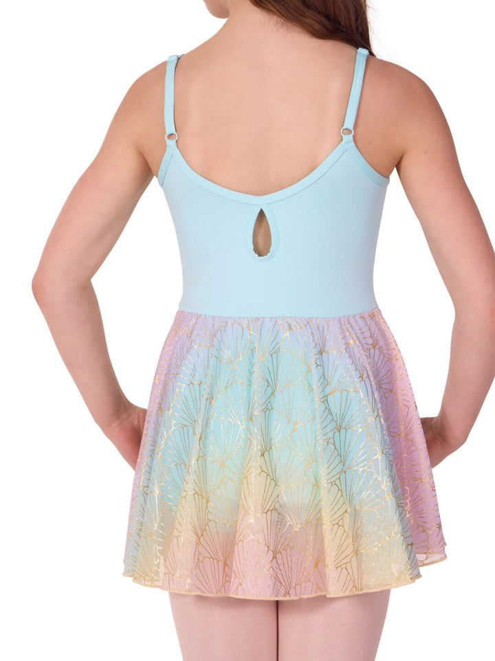 Capezio Sea Star Mermaid Camisole Dress - Child turquoise back