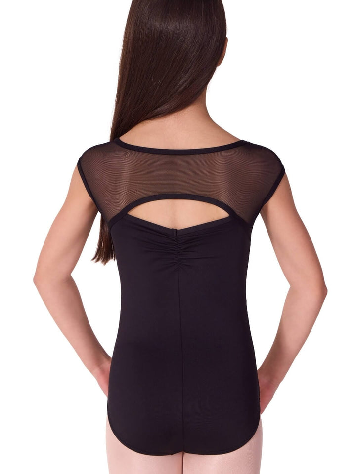 Capezio Sea Star Pearl Cap Sleeve Leotard - Child black back