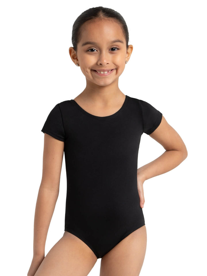 Capezio Short Sleeve Leotard Girls Black TB132C