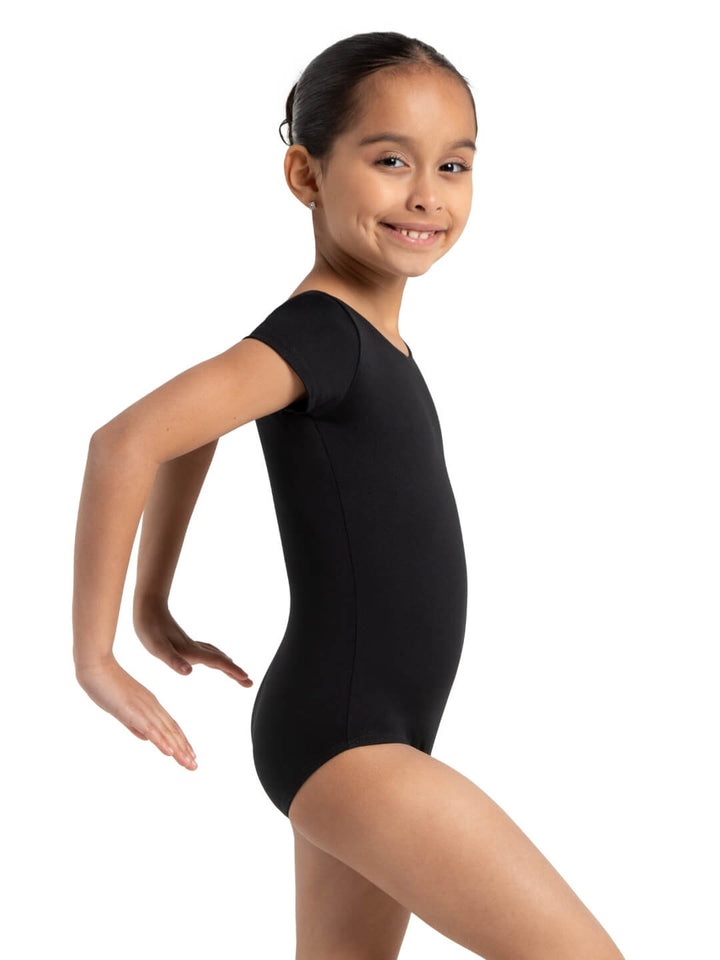 Capezio Short Sleeve Leotard Girls Black TB132C