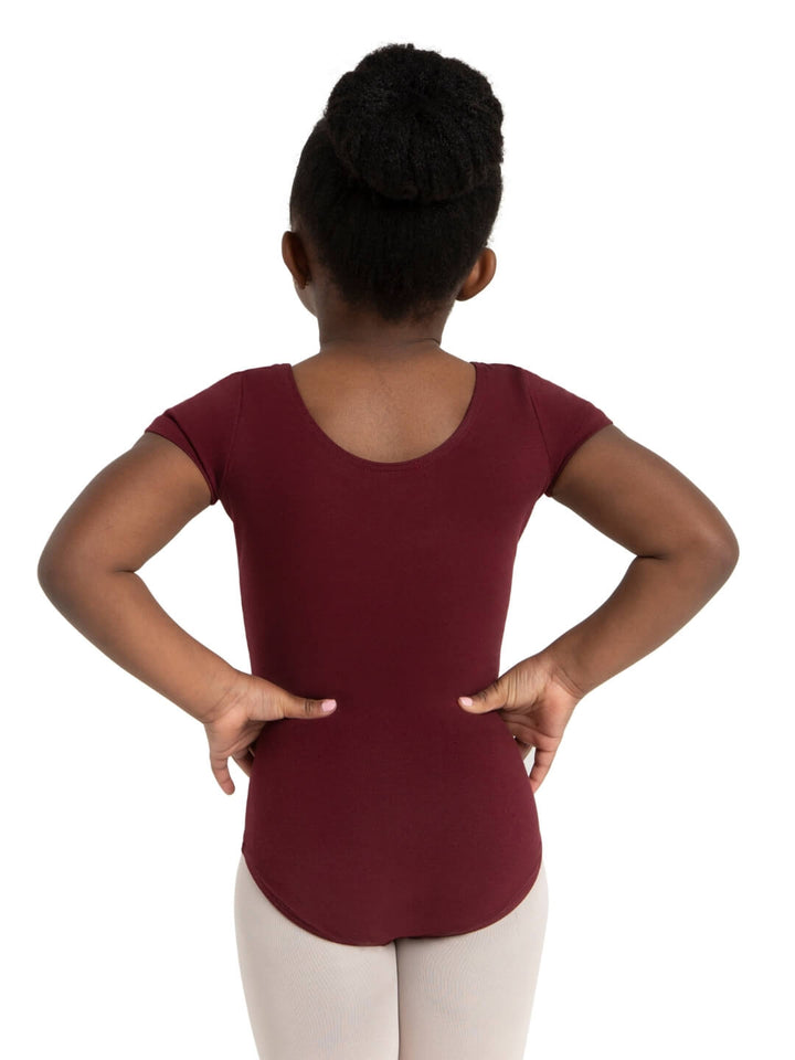 Capezio Short Sleeve Leotard Girls Burgundy CC400C
