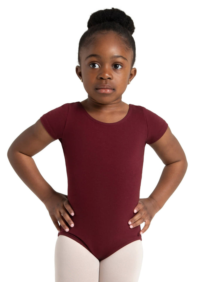 Capezio Short Sleeve Leotard Girls Burgundy CC400C