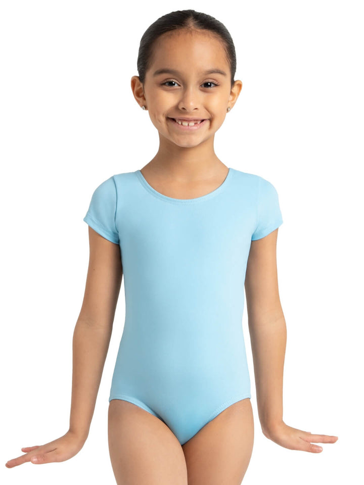 Capezio Short Sleeve Leotard Girls Light Blue TB132C