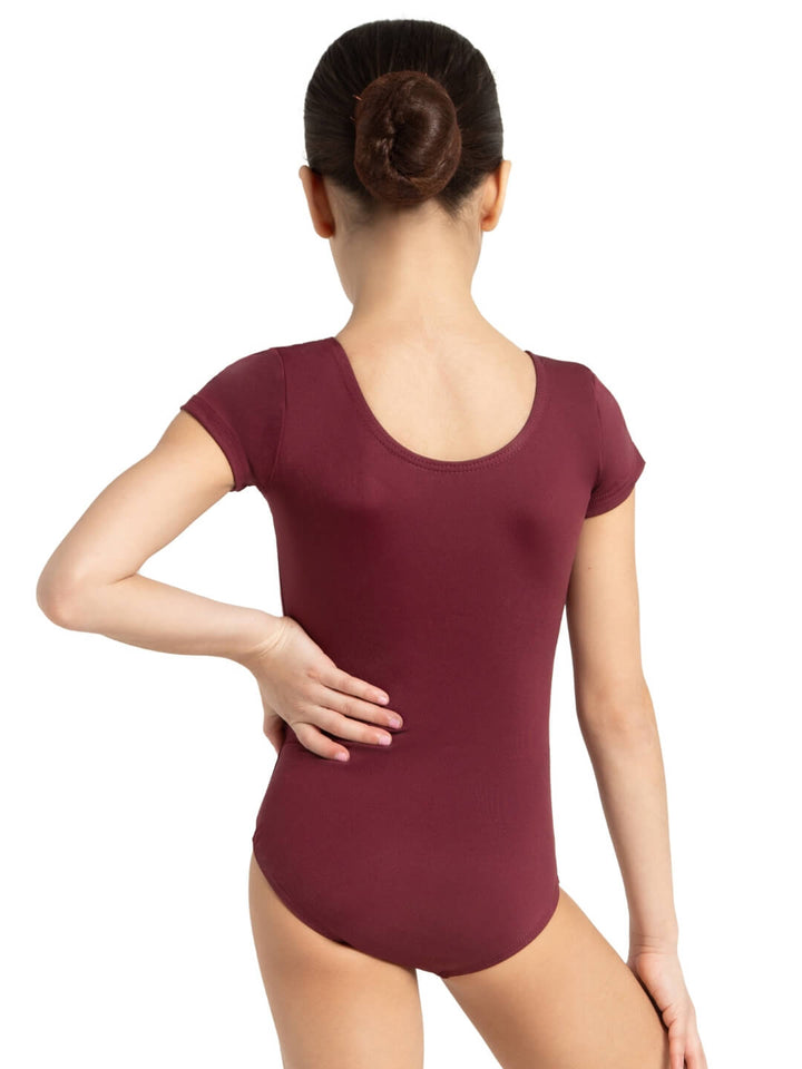Capezio Short Sleeve Leotard Girls Maroon TB132C