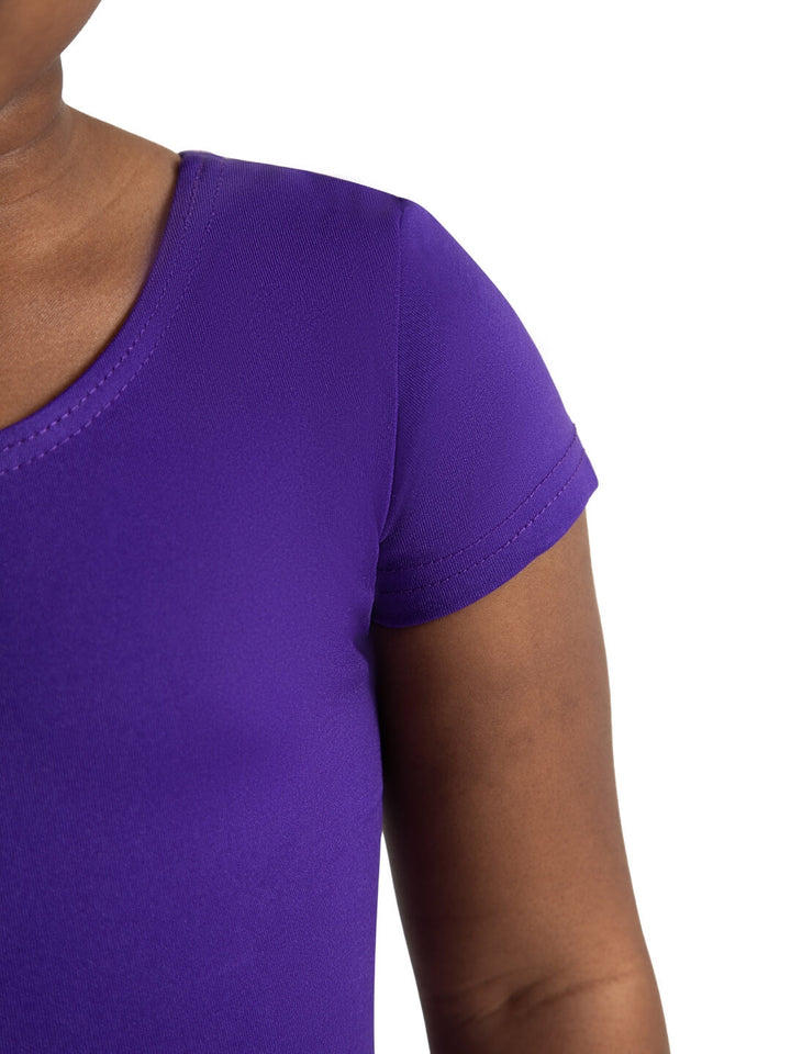 Capezio Short Sleeve Leotard Girls Purple TB132C