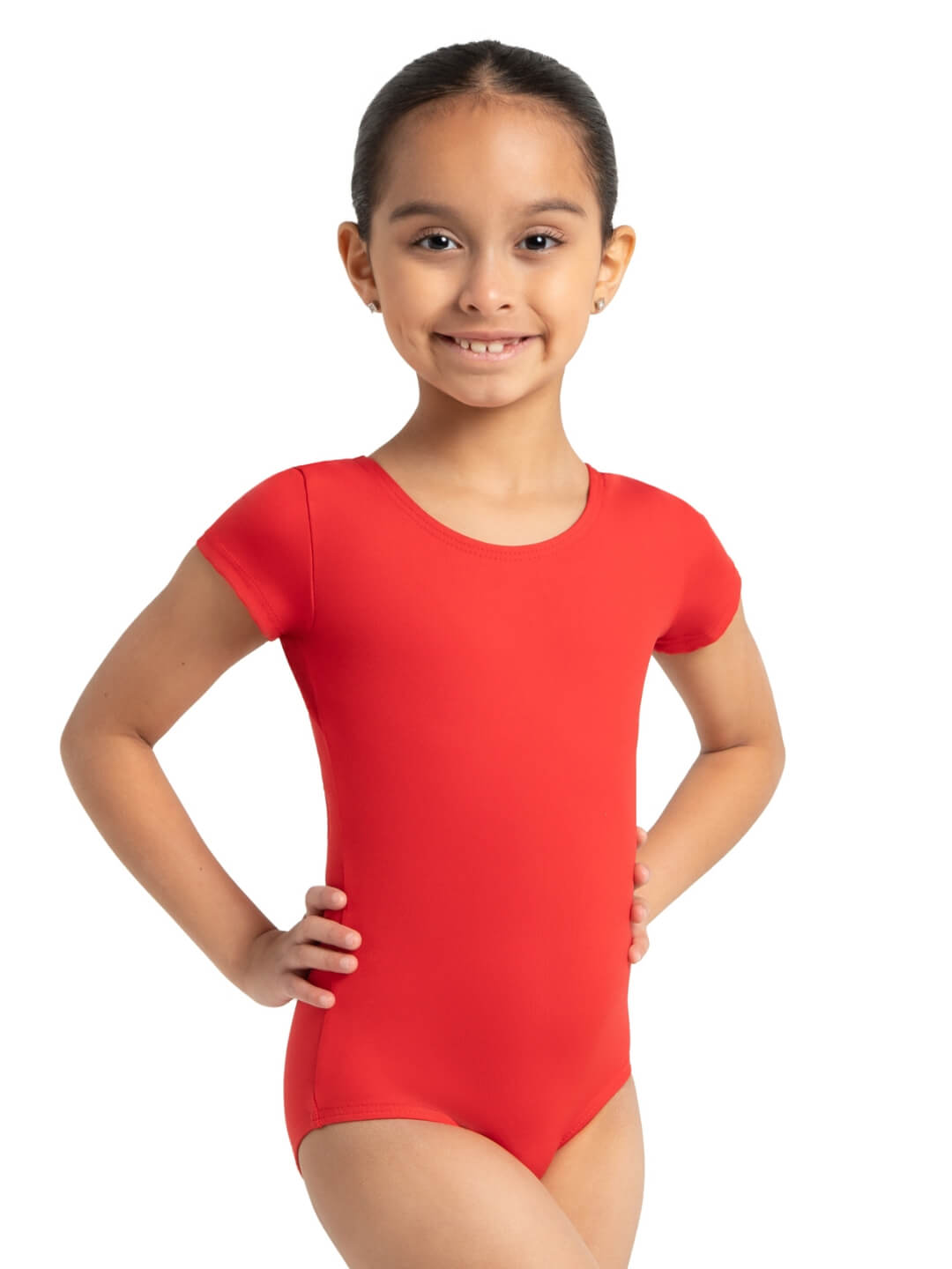 Capezio Short Sleeve Leotard Girls Red TB132C