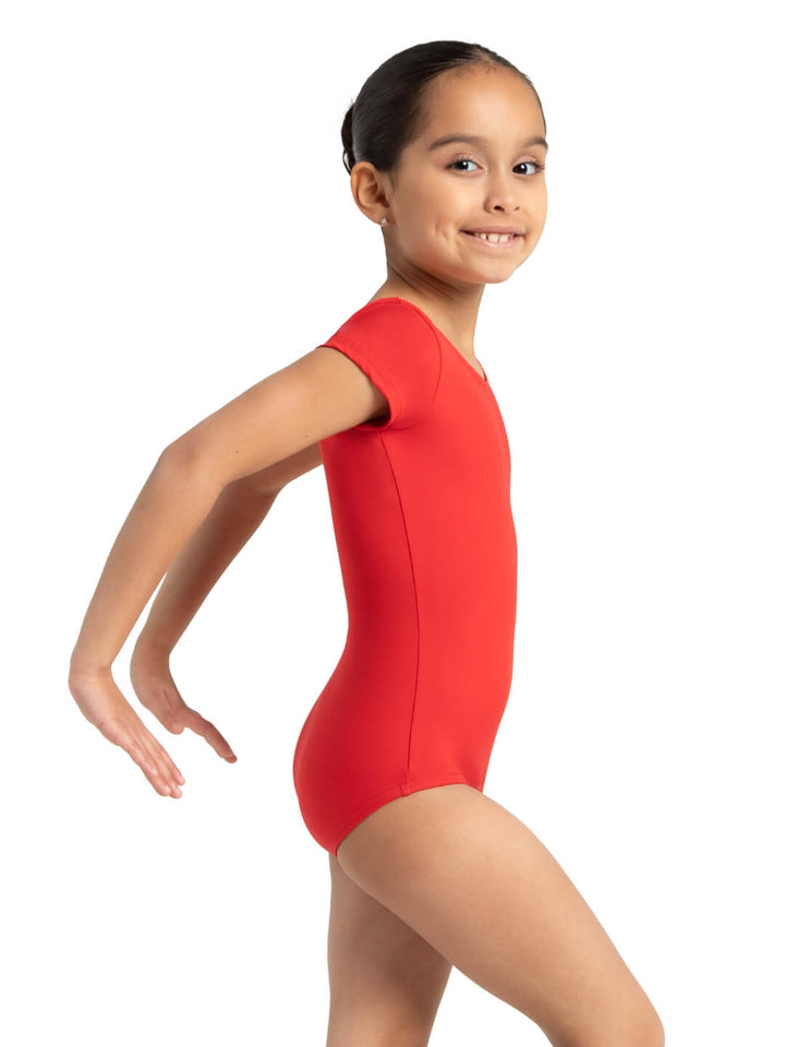 Capezio Short Sleeve Leotard Girls Red TB132C