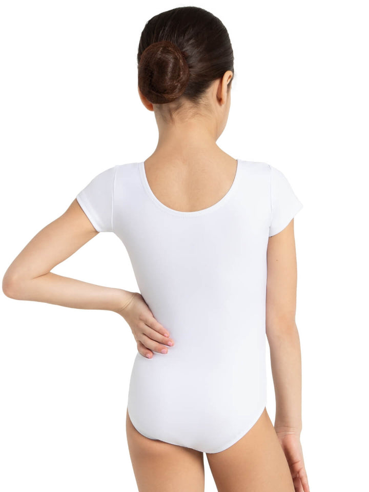 Capezio Short Sleeve Leotard Girls White TB132C