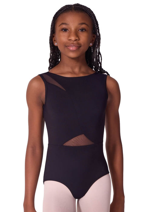 Capezio Soft Elegance Asymmetrical Tank Boat Neck Leotard - Child